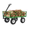 Vevor 1200 Lbs Steel Garden Cart,Heavy Duty Pullable Garden Wagon Yard Cart,2 in 1 Outdoor Metal Utility Wagon Yard Trailer with 13" All Terrain Tires