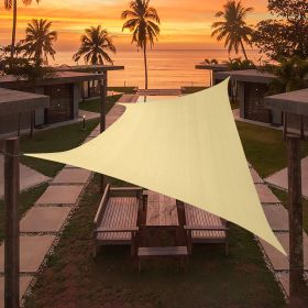 Artpuch Custom Size Beige Sun Shade Sail Triangle Canopy 185 GSM Durable Fabric UV Block Awning for Outdoor Patio Garden Backyard (Customized Availabl (Color: Beige, size: 10'x13')